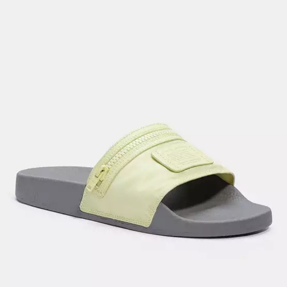 COACH MEN'S POOL SLIDES WITH POCKET BLACK MEN'S 8 WOM 9.5, LIME MEN'S 9 WOM 10.5 - Picture 6 of 11